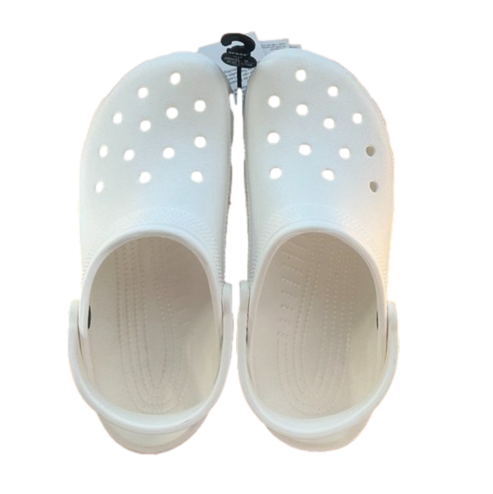 NEW! Crocs Unisex-Adult Classic Clogs , White, 8 Men/10 Women‎